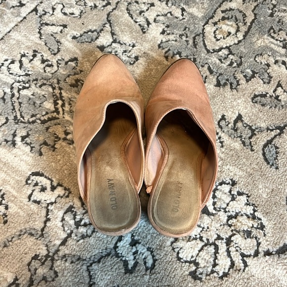 Lightly worn light pink heeled mules - Picture 2 of 4